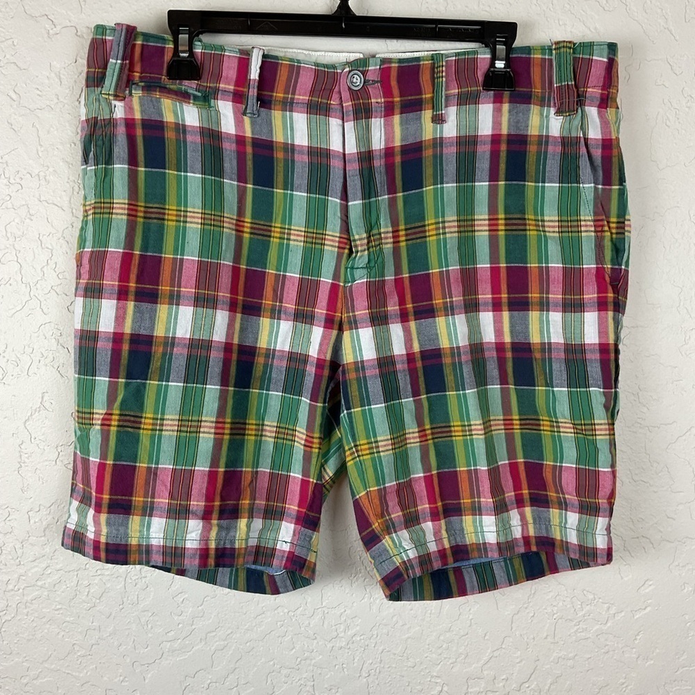 Men’s Polo Ralph Lauren Authentic India Madras Plaid Straight Fit Shorts Size 34